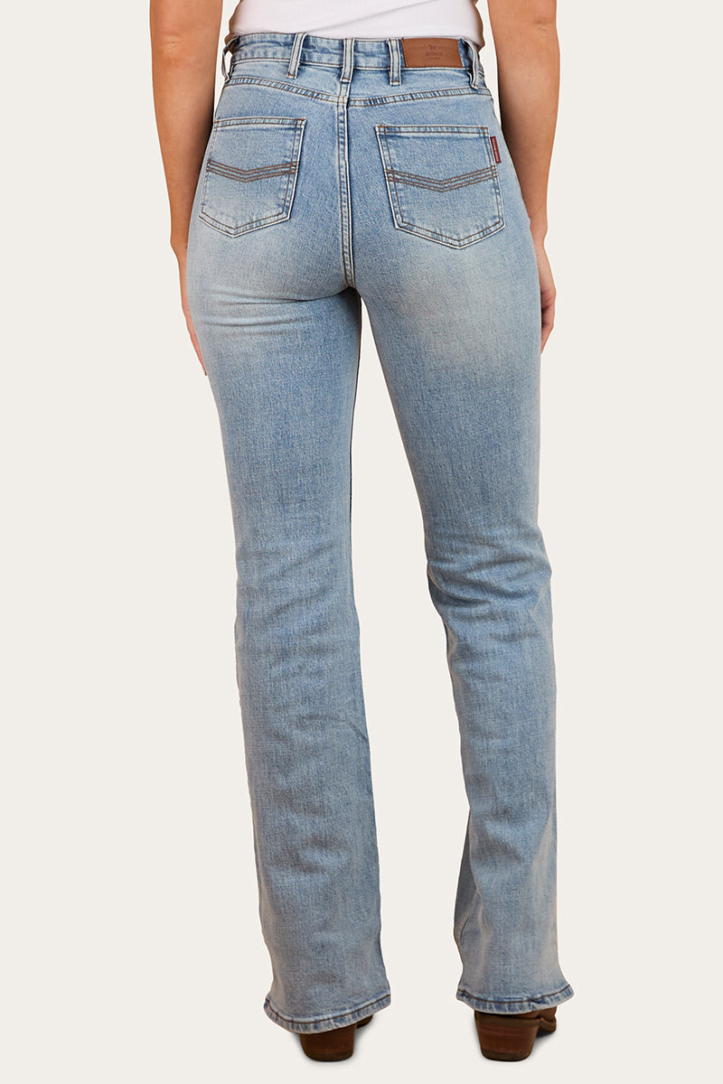 Betsy Womens High-Rise Bootleg Jeans - Light Blue