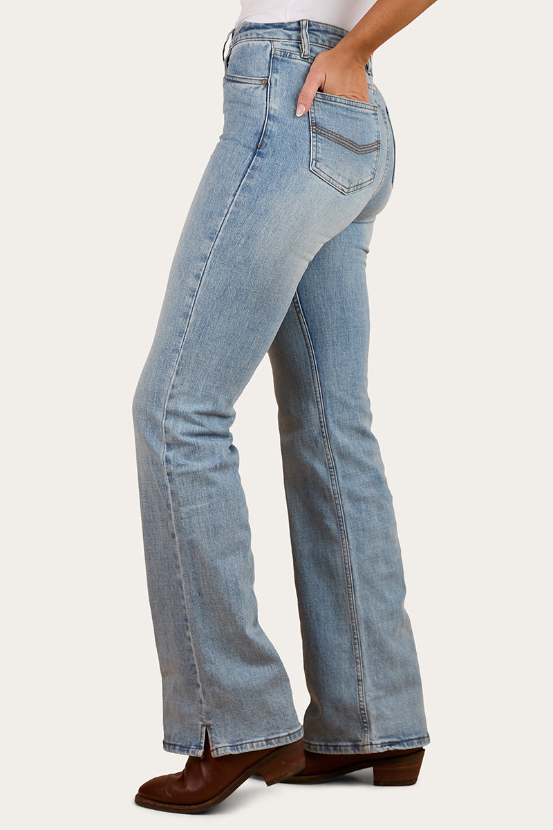 Betsy Womens High-Rise Bootleg Jeans - Light Blue