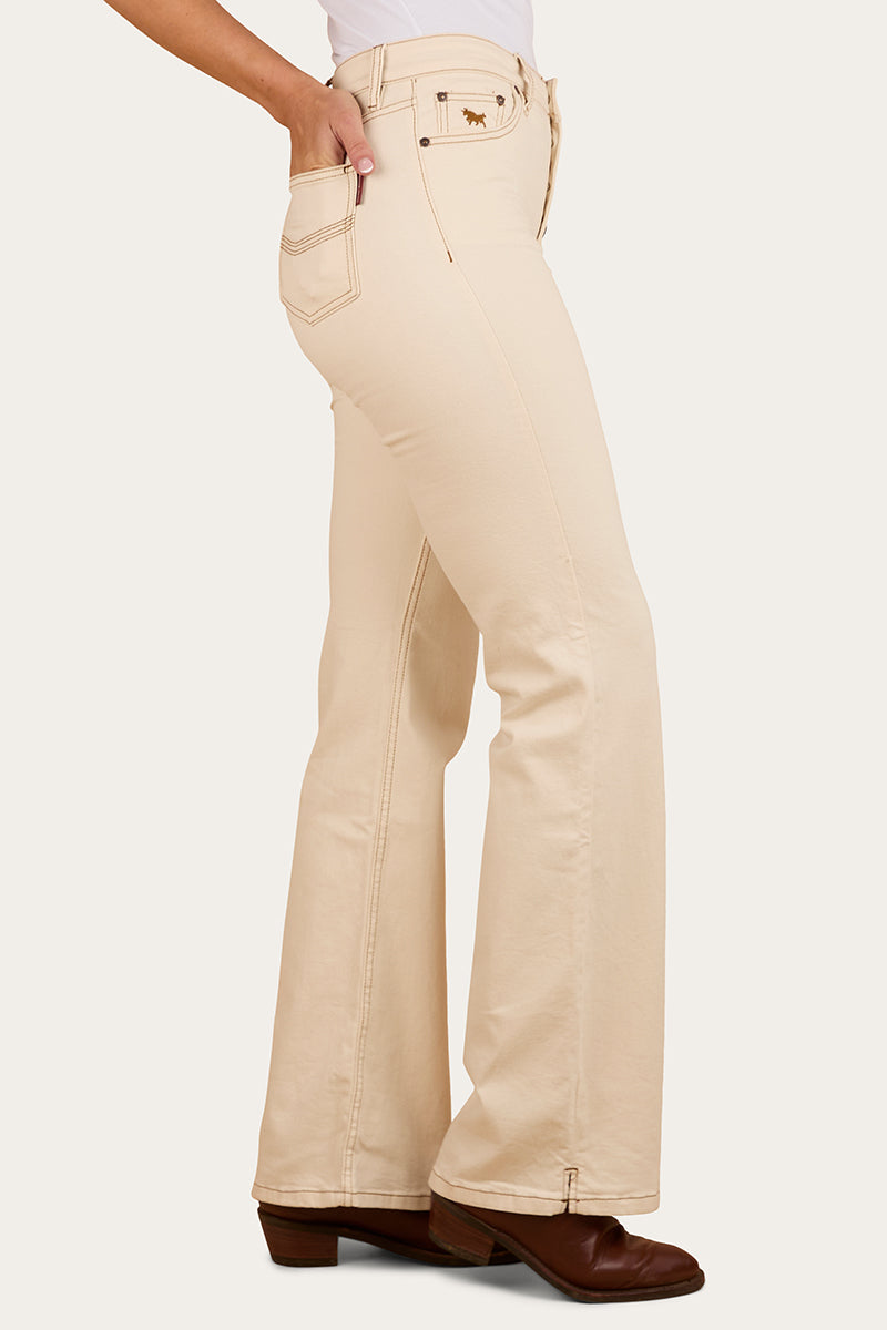 Betsy Womens Highrise Bootleg Jean - Off White