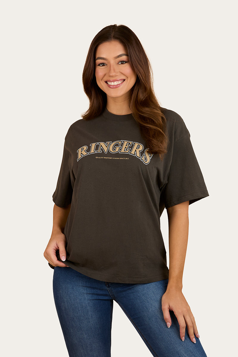 Varsity Womens Oversized T-Shirt - Charcoal