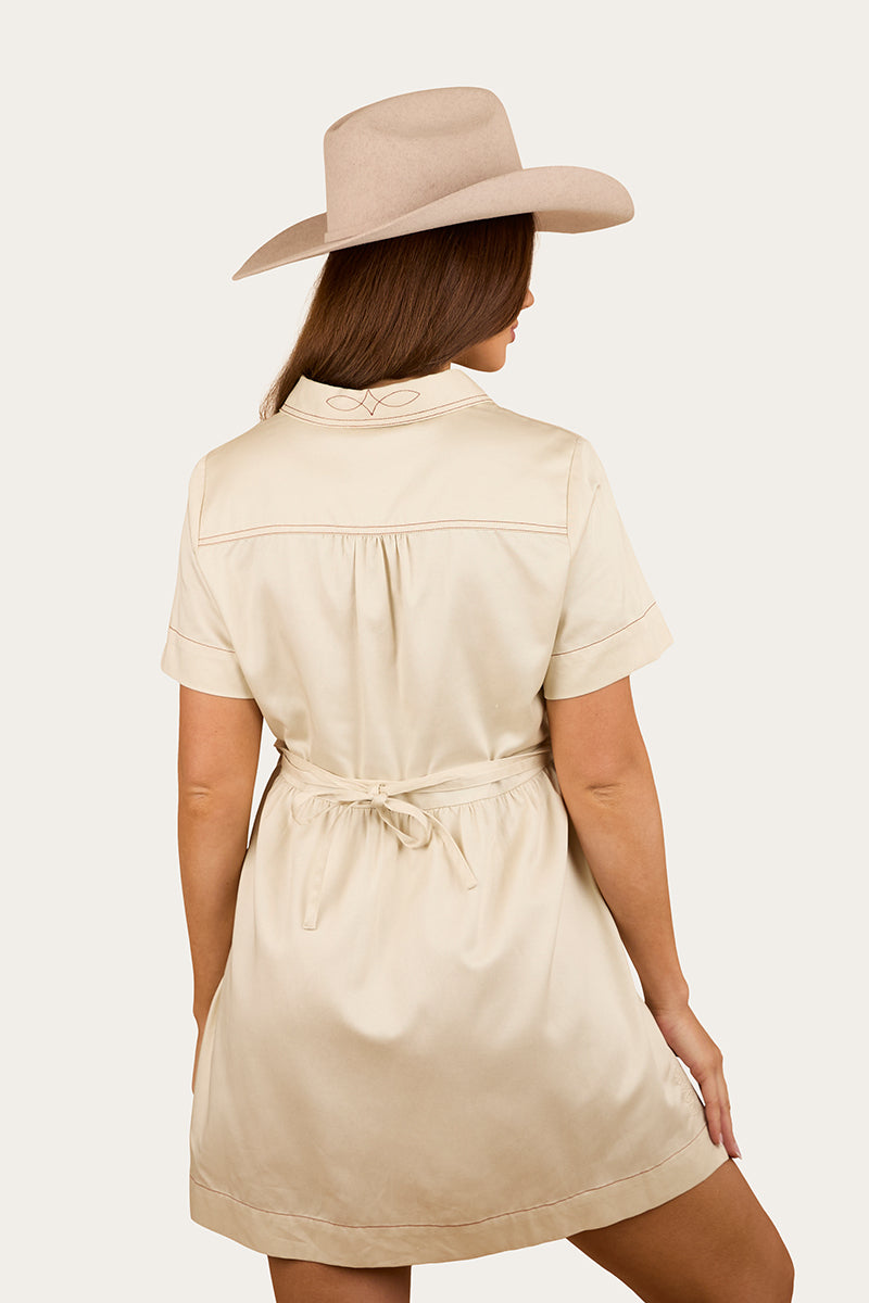 Eloise Womens Shirt Dress - Off White
