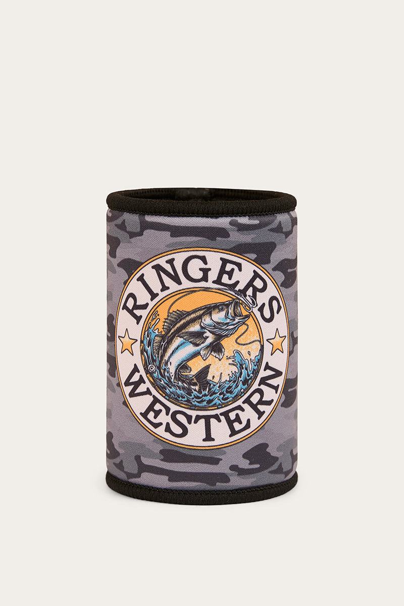 Buckin Barra Stubby Cooler - Black Camo