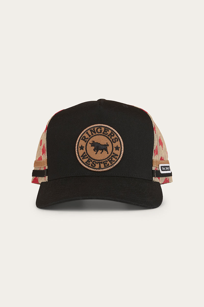 Aussie Rules Deep Fit Trucker Cap - Black