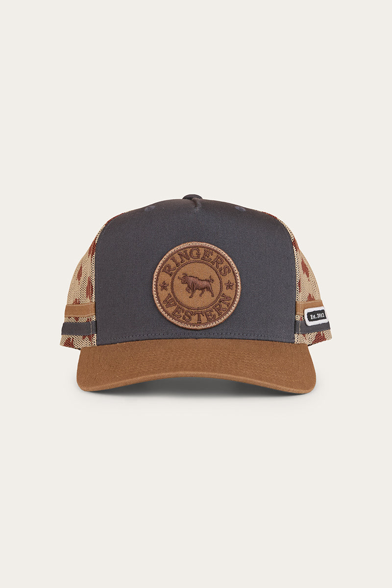Aussie Rules Deep Fit Trucker Cap - Charcoal / Clay