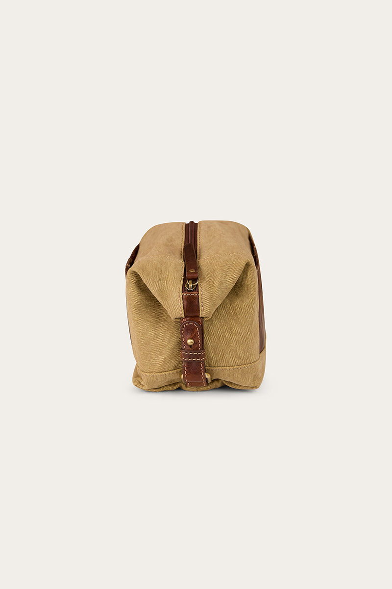 Waxicanvas Toiletry Bag - Cognac