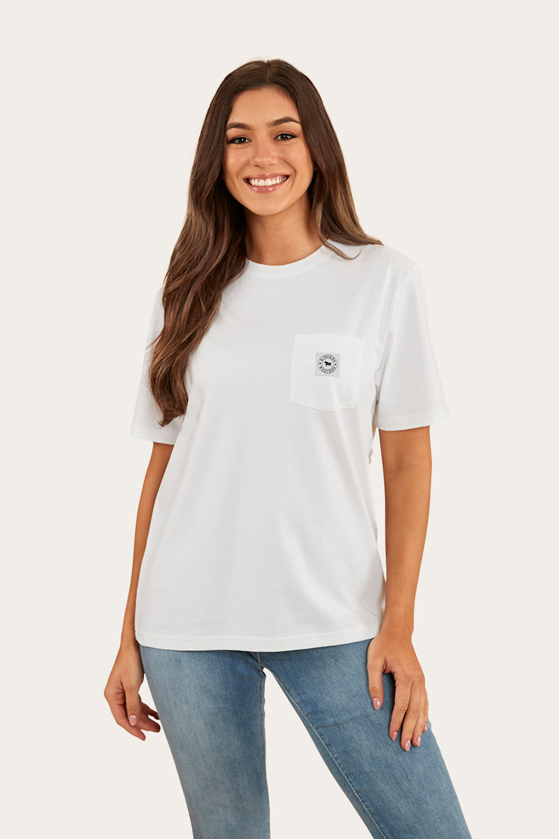 Esther Womens Loose Fit T-Shirt White – Ringers Western