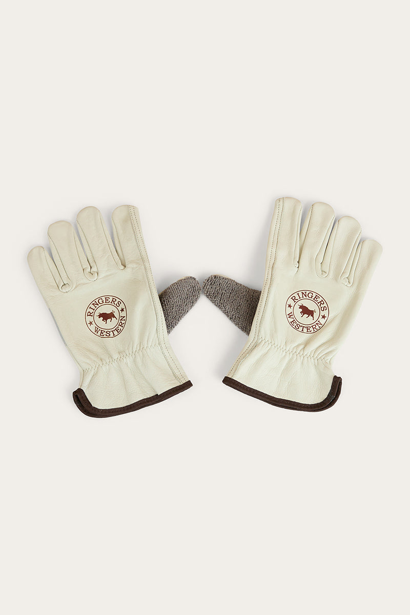 Big Dog Leather Gloves - Ivory