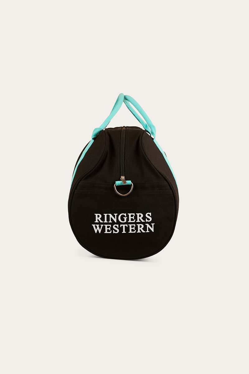 Gundagai Duffle Bag - Black / Turquoise