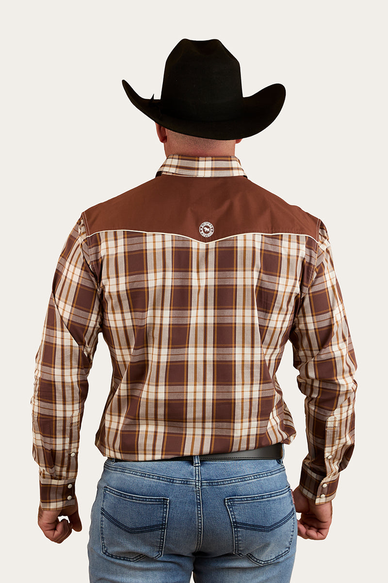 Hamersley Mens Western Shirt - Chocolate