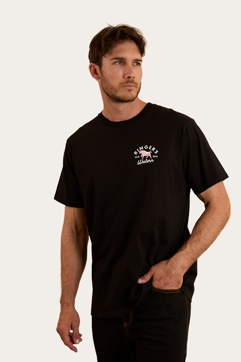 Hometown Mens Loose Fit T-Shirt - Black