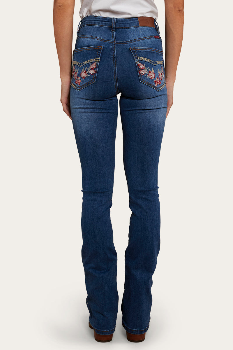 Penny Rodeo Womens High-Rise Bootleg Jeans - Vintage Blue Wash
