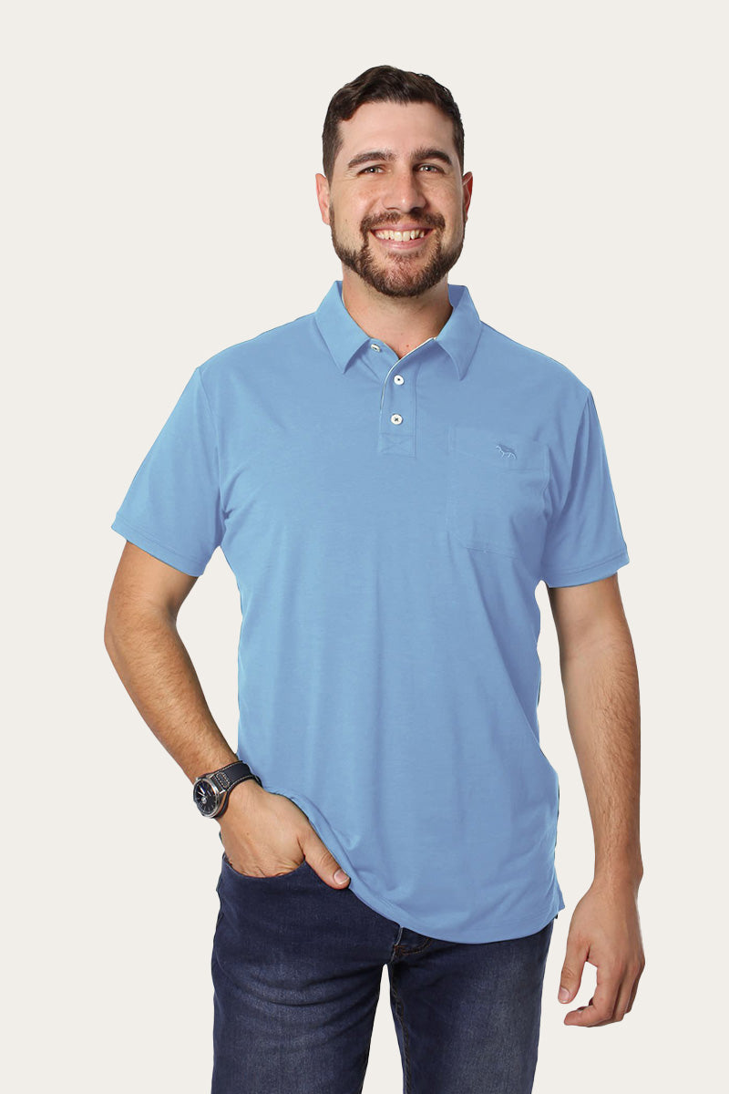 Nutrien JVs Mens Performance Polo - Denim Blue