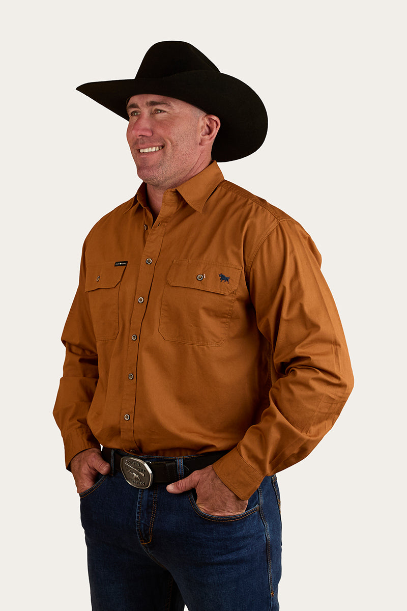 King River Full Button Work Shirt - Tobacco
