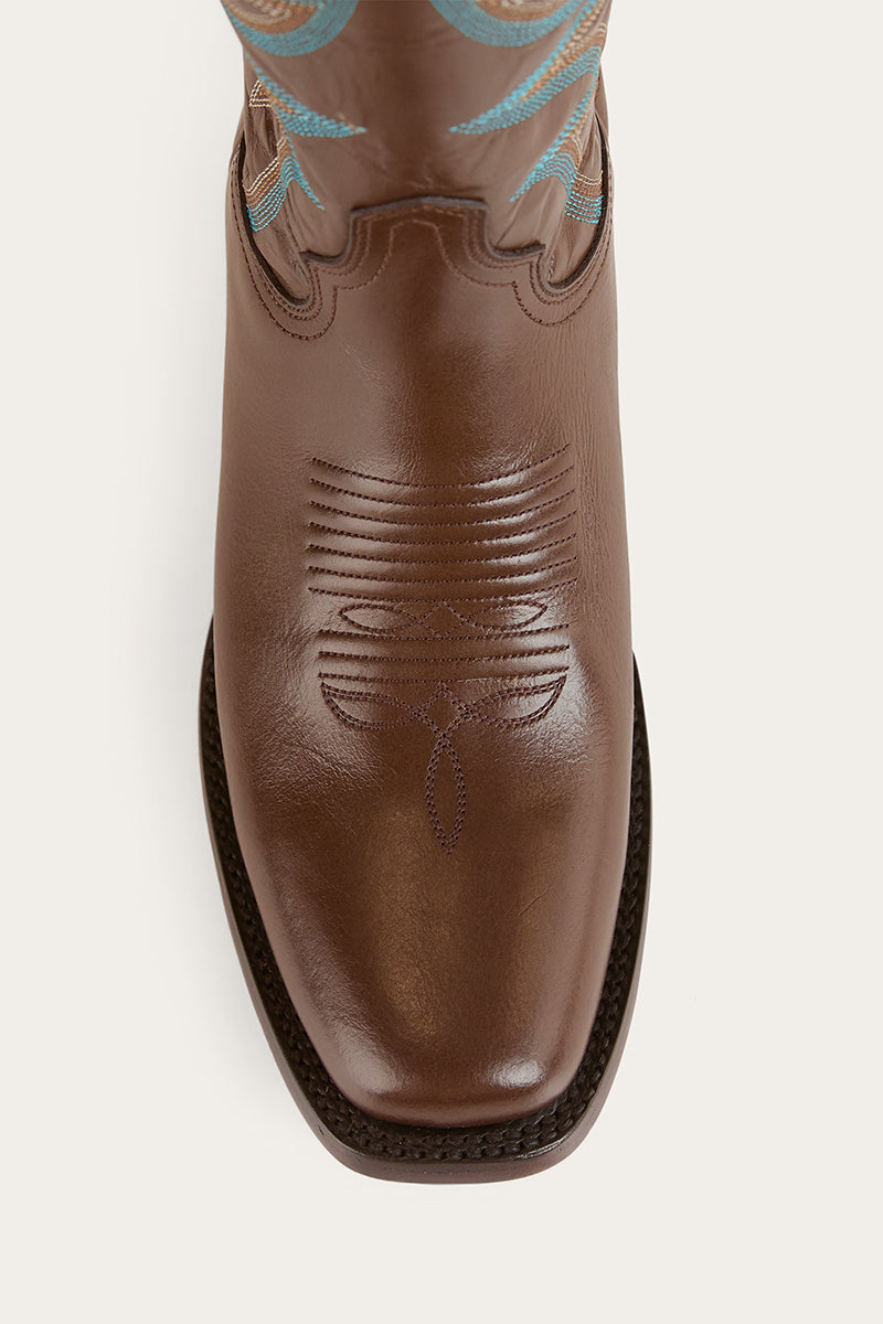 Longreach Womens Cuban Heel Boot - Saddle Tan