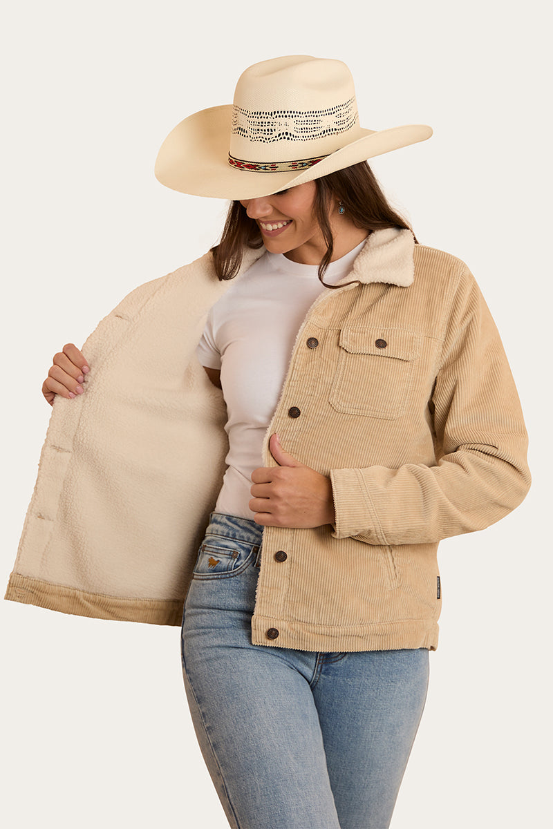 Mayfield Womens Cord Jacket - Dark Sand