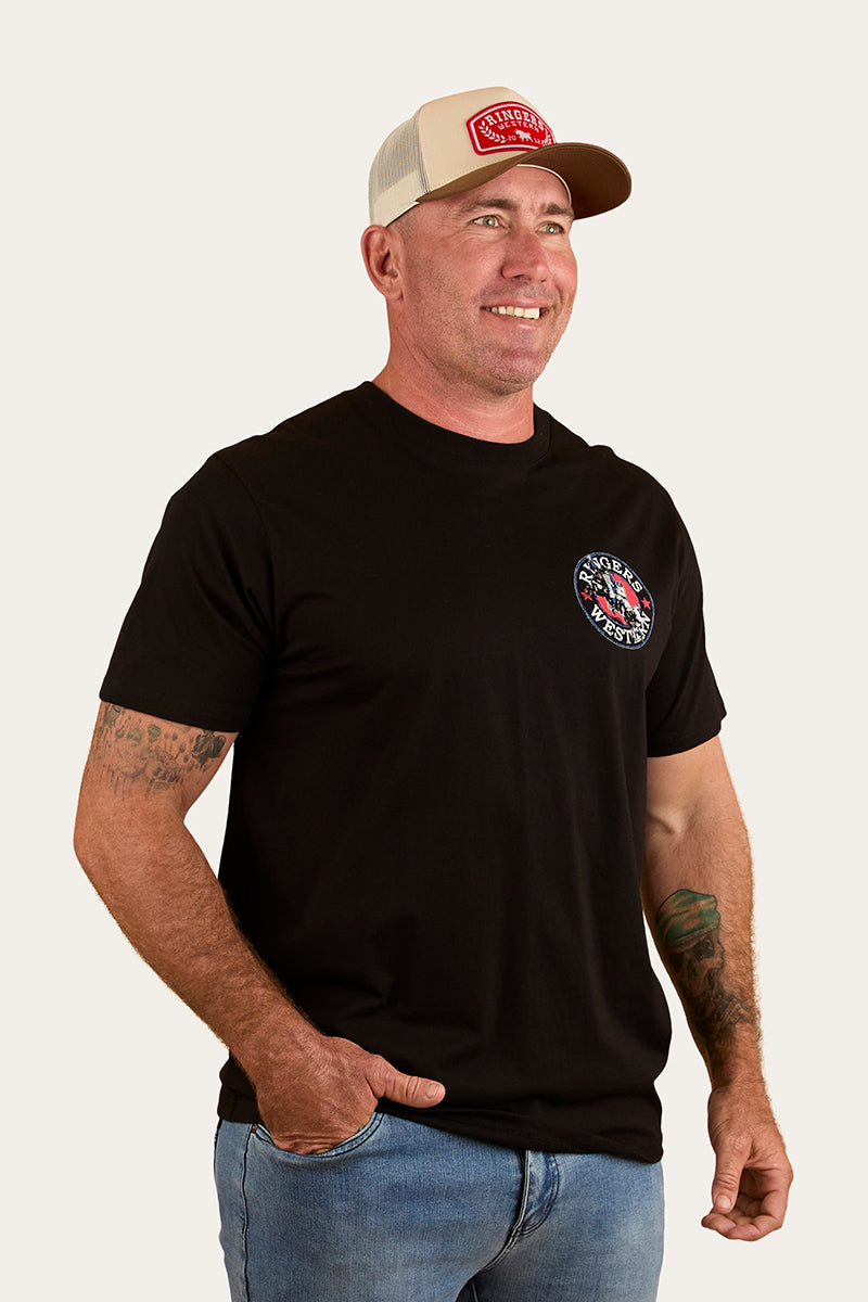 Bucking Bull Mens Loose Fit T-Shirt - Black