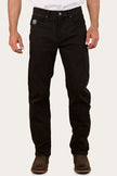 Muster Mens Slim Straight Fit Jeans - Black
