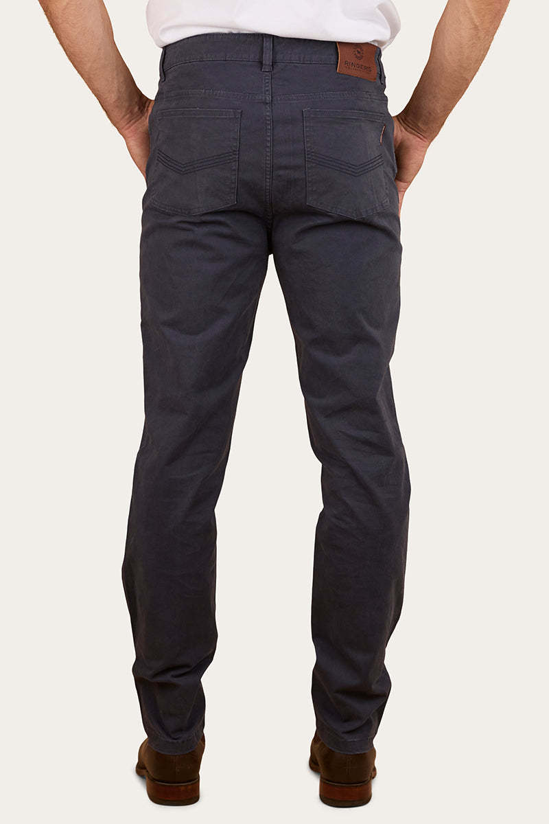 Avondale Mens 5 Pocket Stretch Drill Jeans - Steel Blue
