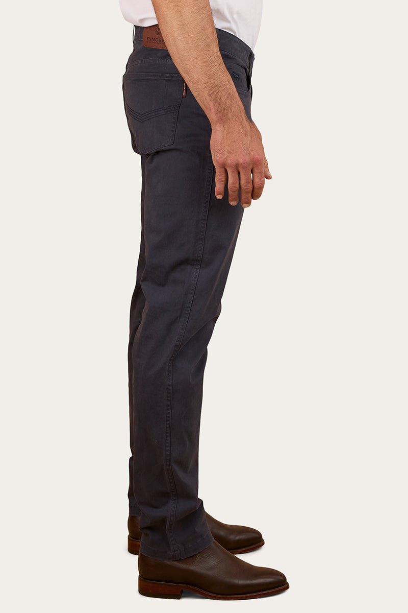 Avondale Mens 5 Pocket Stretch Drill Jeans - Steel Blue