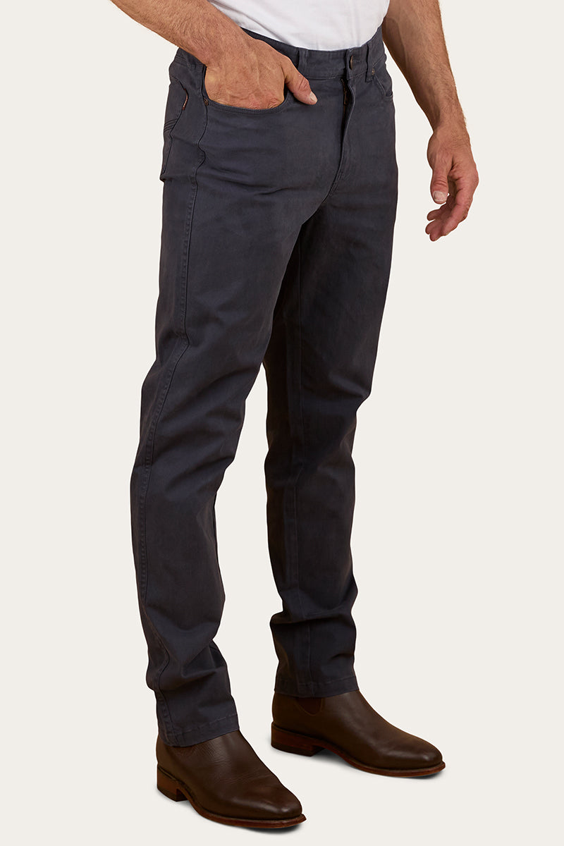 Avondale Mens 5 Pocket Stretch Drill Jeans - Steel Blue