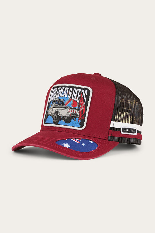 Mud Sweat Beers Deep Fit Trucker Cap - Maroon