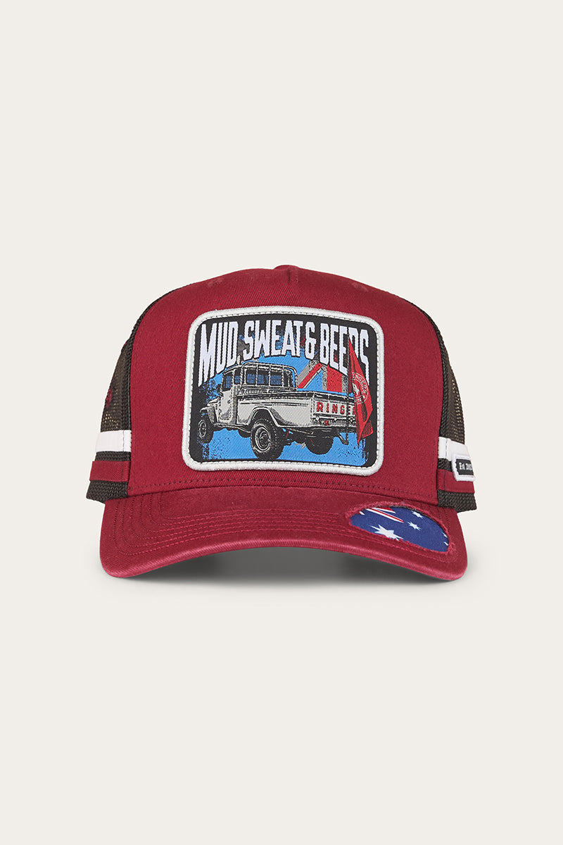 Mud Sweat Beers Deep Fit Trucker Cap - Maroon