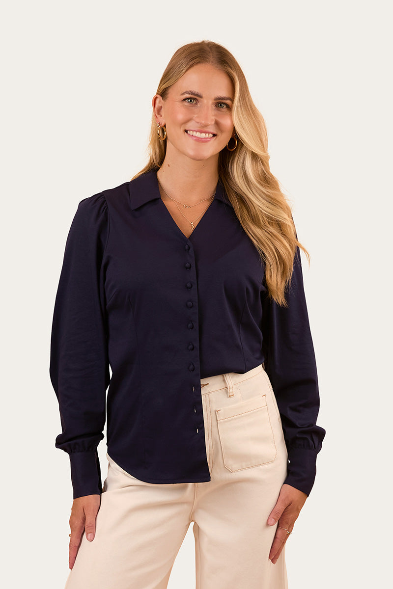 Nadia Womens Blouse - Navy