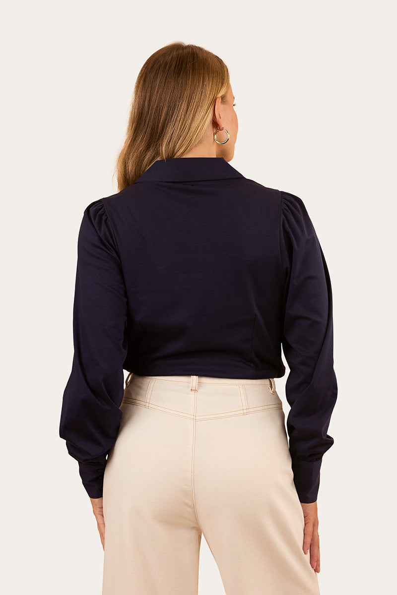 Nadia Womens Blouse - Navy