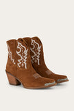 Catalina Womens Western Boot - Tan Suede