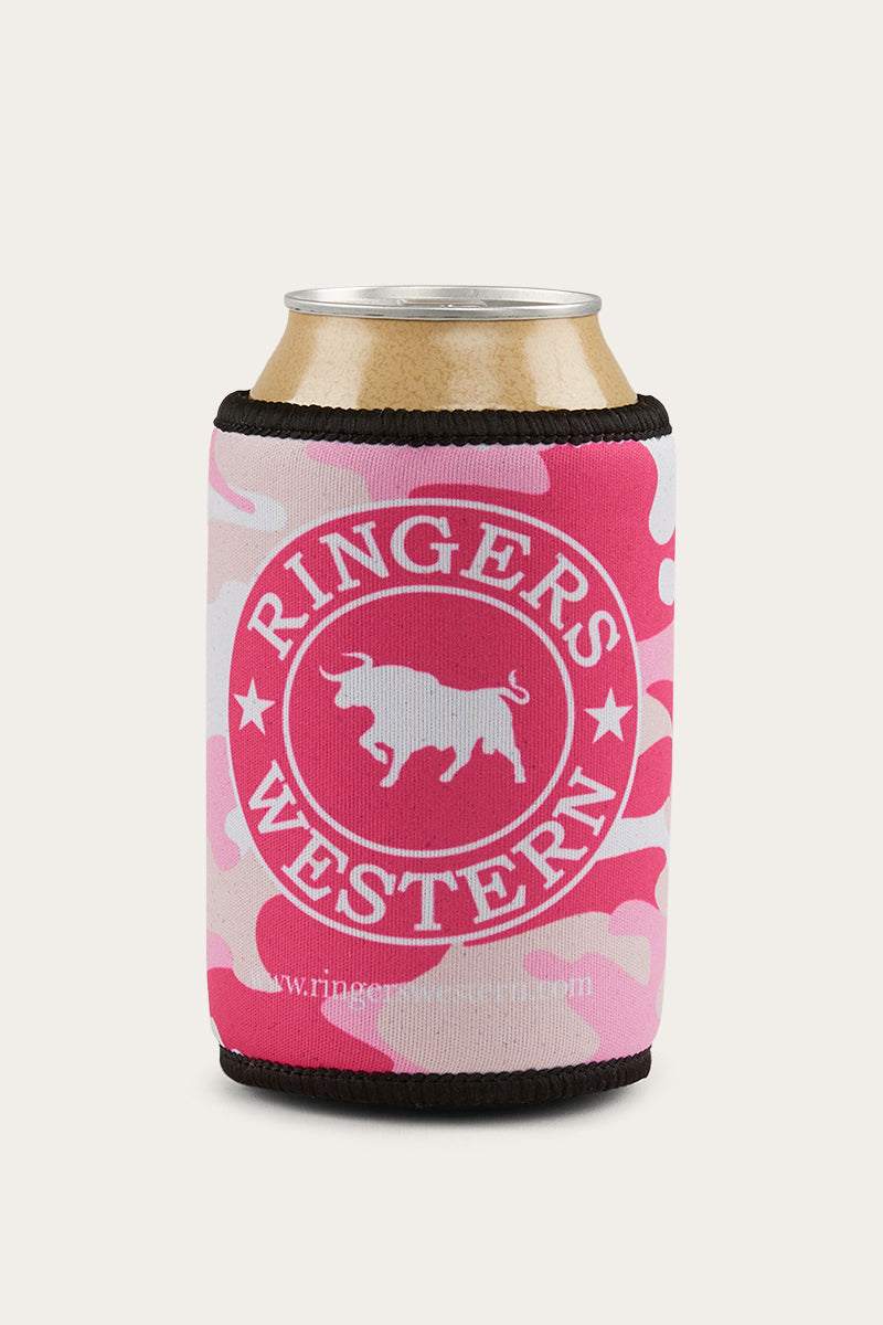 Signature Bull Stubby Cooler Pink Camo