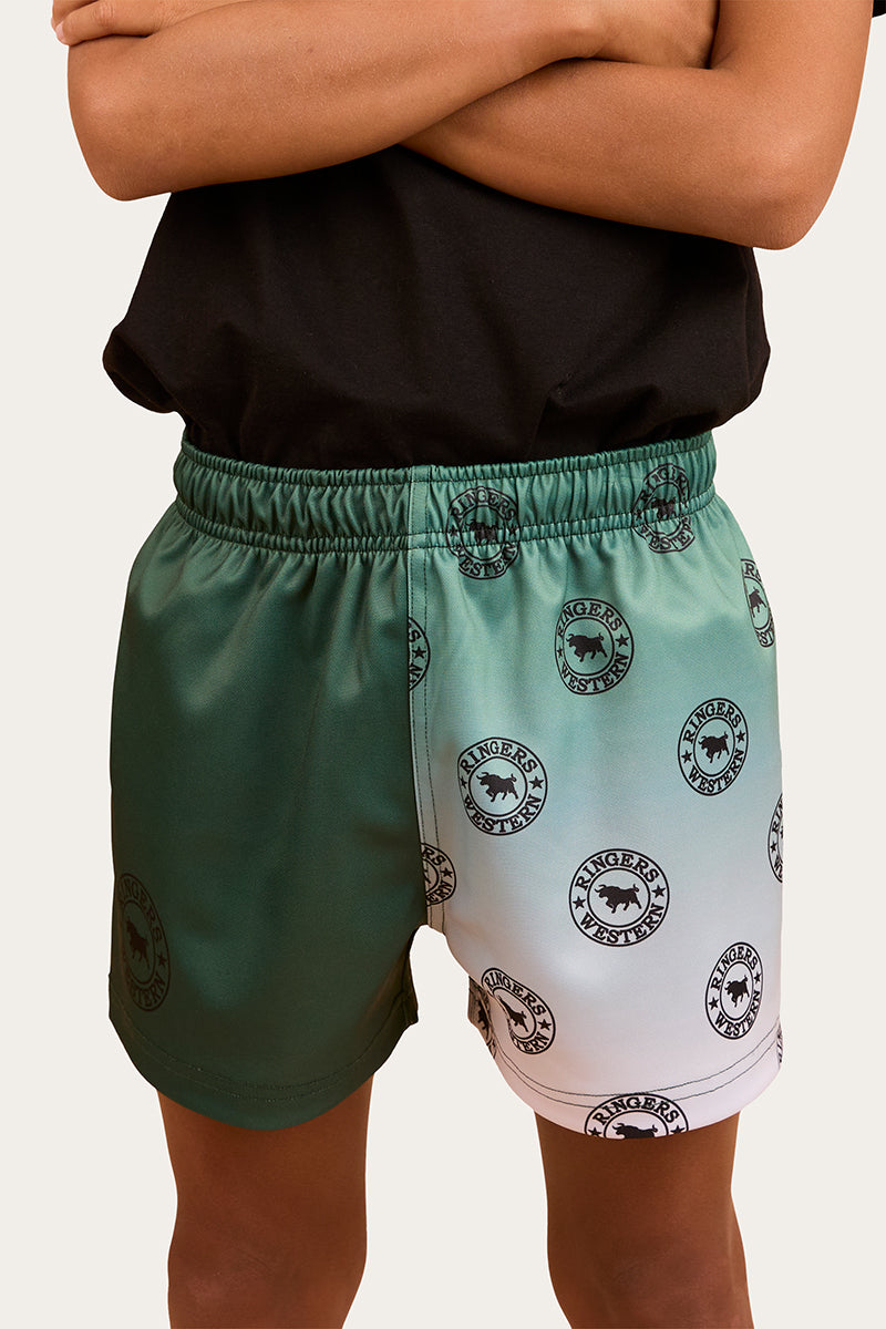 Signature Bull Kids Footy Short - Pine