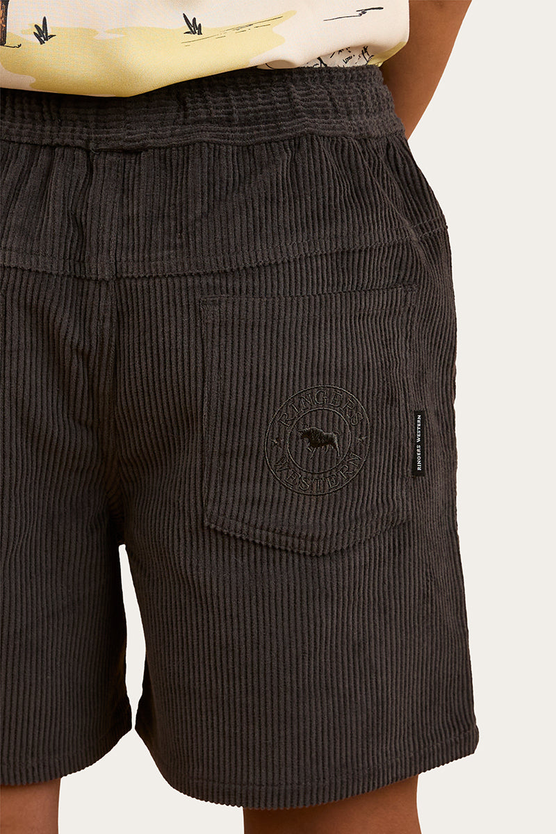 Ronan Boys Corduroy Walk Short - Charcoal