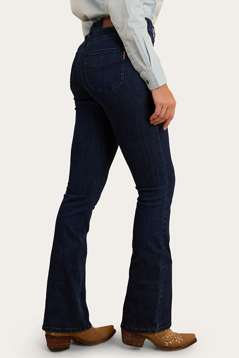 Penny Womens High Rise Bootleg Jean Coolmax - Dark Blue