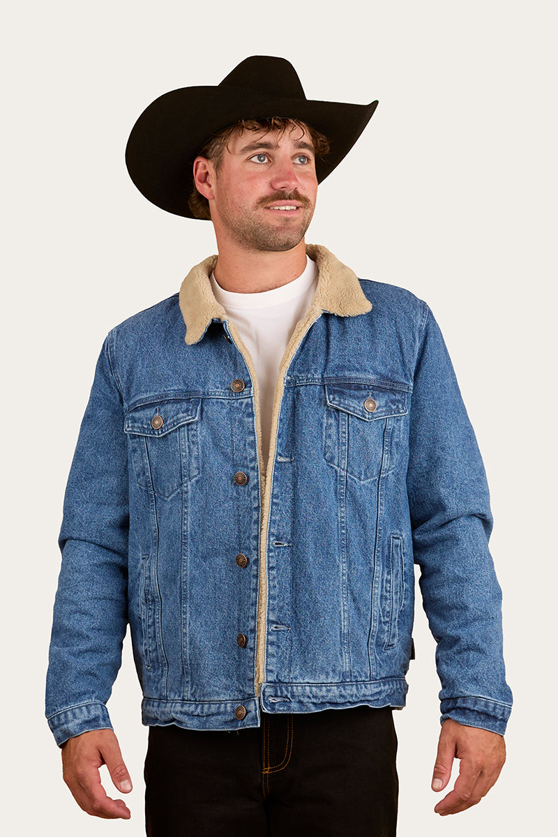 Milawa Mens Jacket - Mid Wash Blue