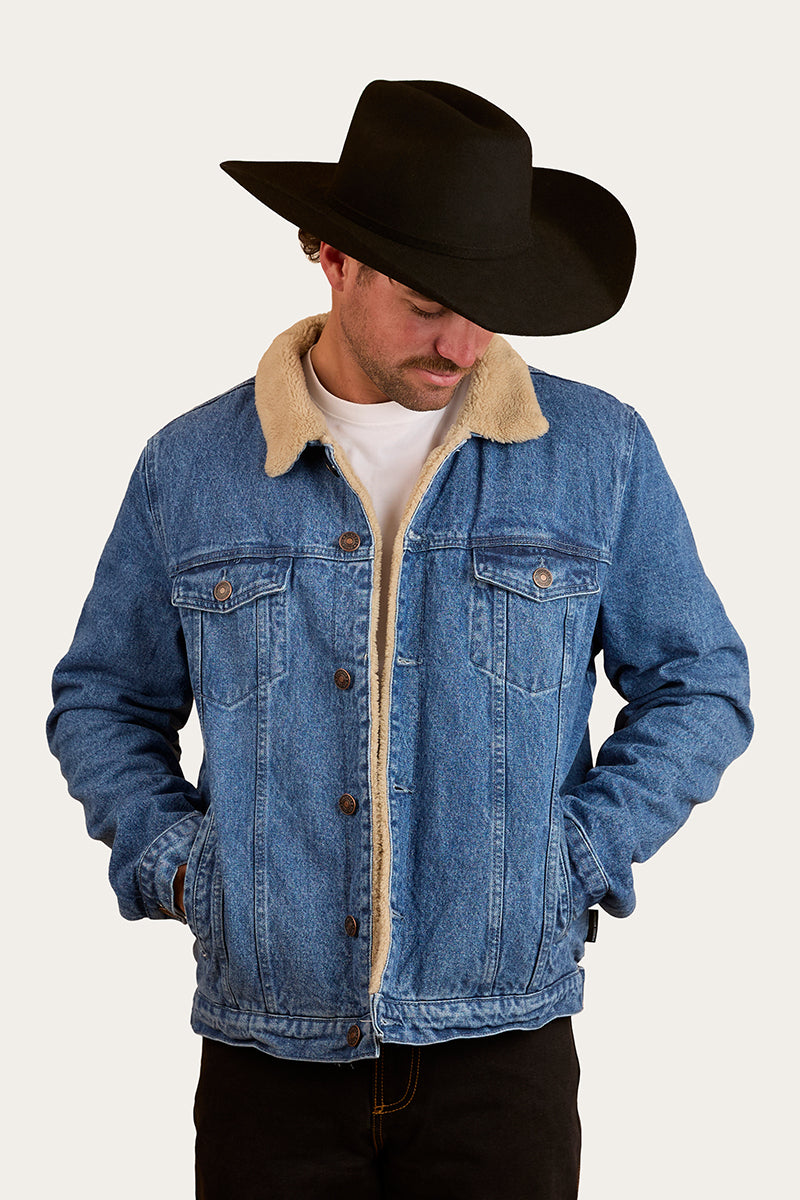 Milawa Mens Jacket - Mid Wash Blue
