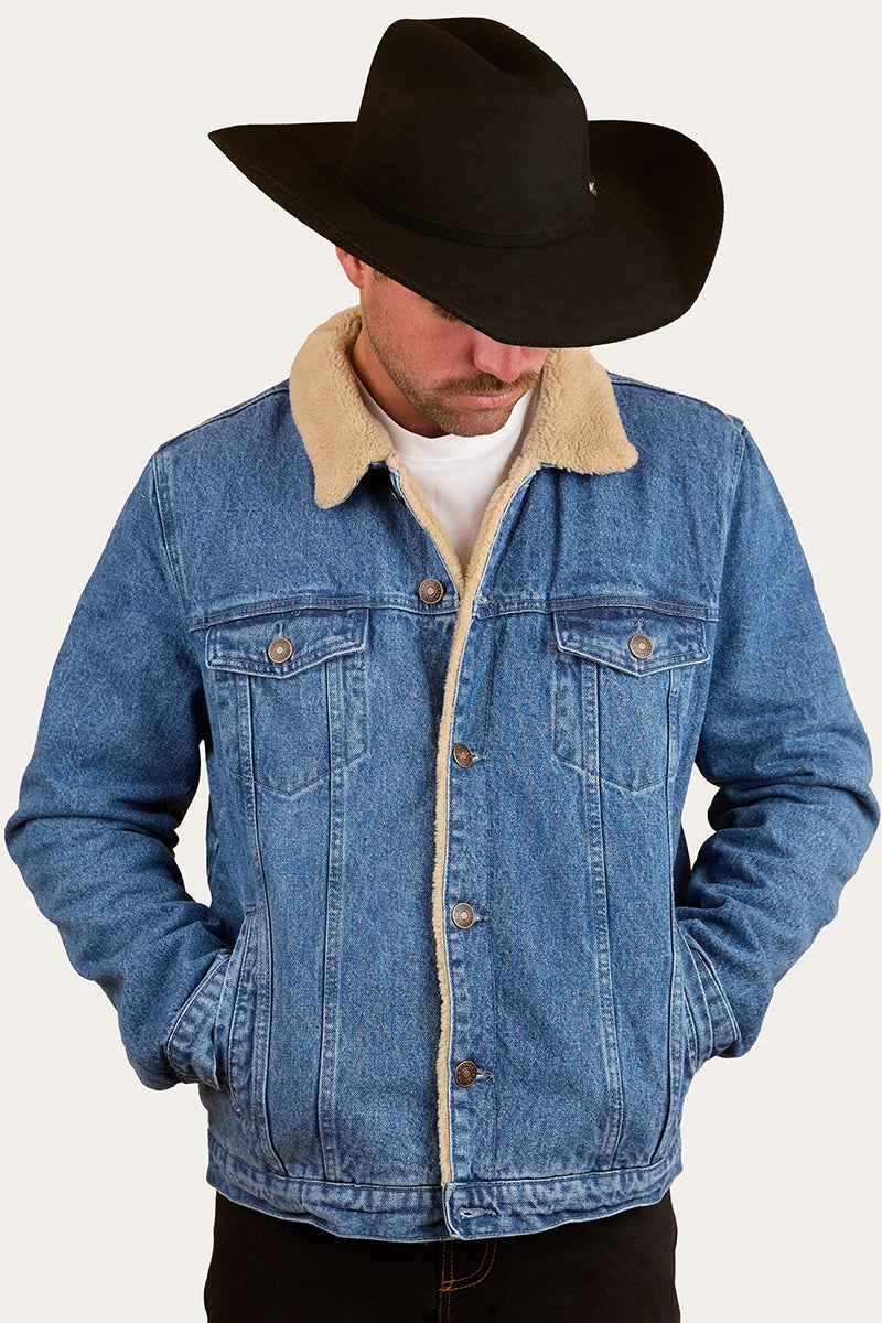 Milawa Mens Jacket - Mid Wash Blue