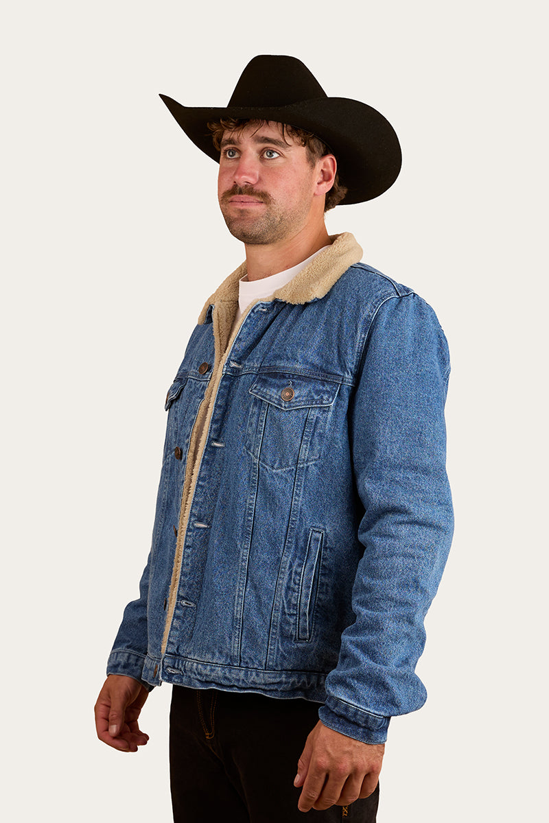 Milawa Mens Jacket - Mid Wash Blue