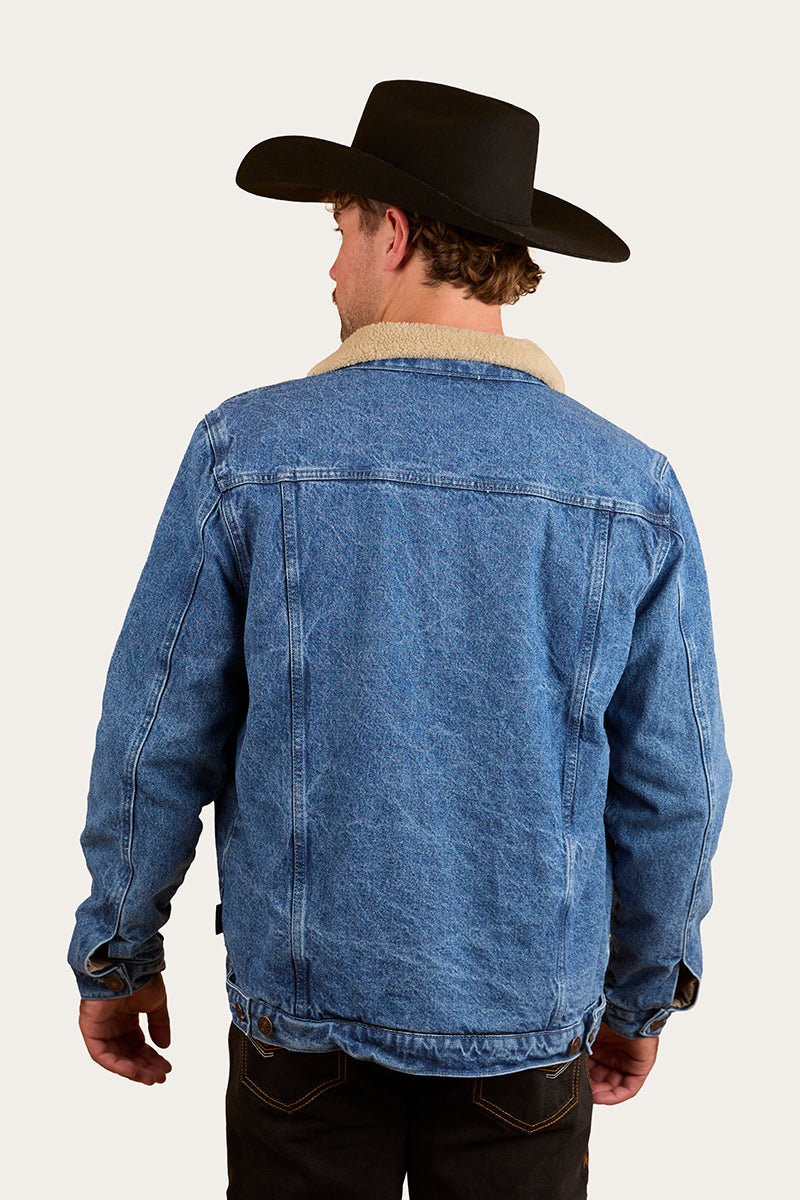 Milawa Mens Jacket - Mid Wash Blue