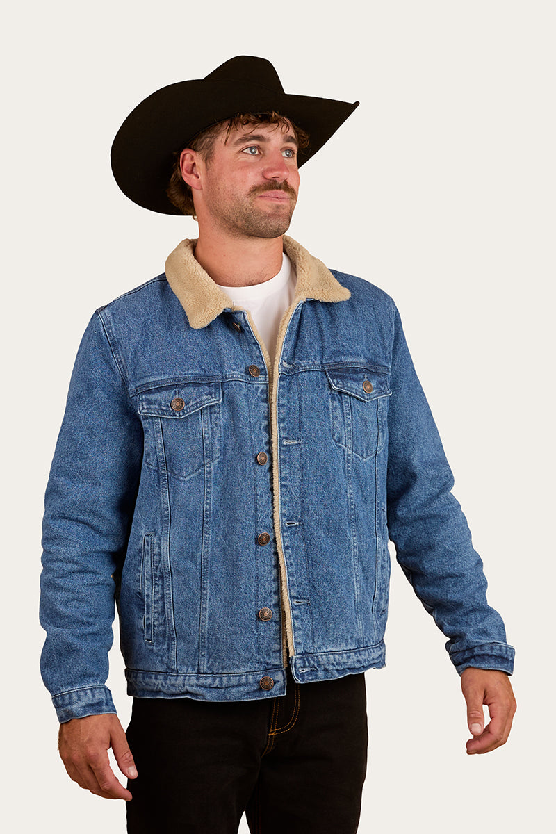 Milawa Mens Jacket - Mid Wash Blue
