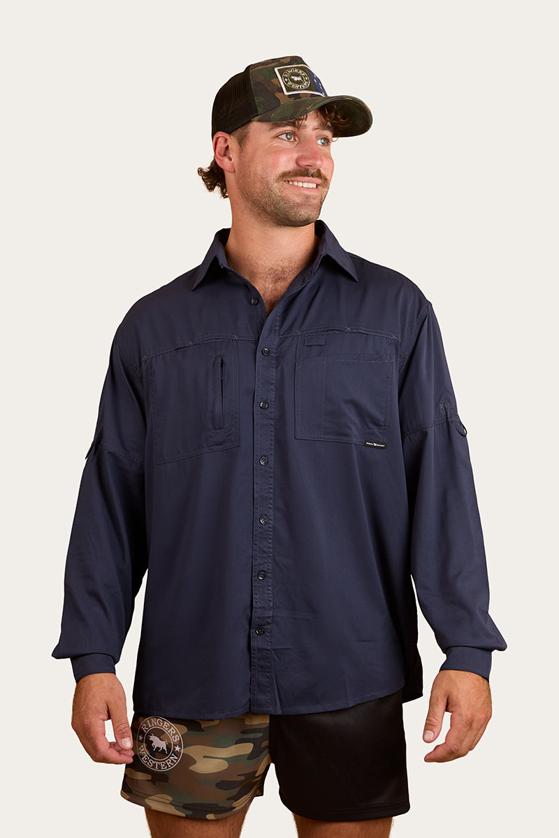 Bennetts Unisex Fishing Shirt - Navy