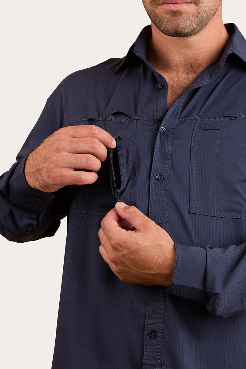 Bennetts Unisex Fishing Shirt - Navy