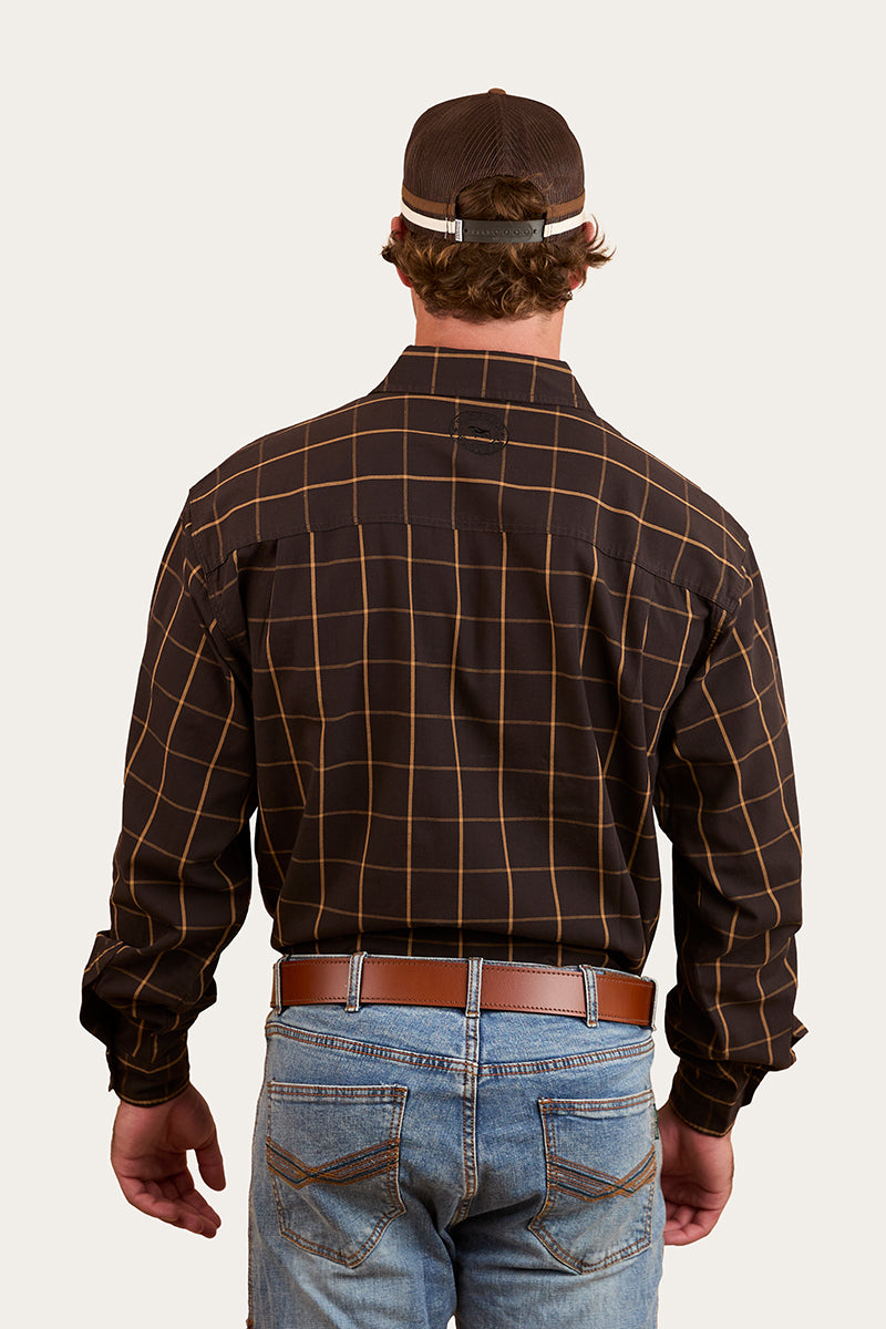 Richmond Mens Full Button Work Shirt - Charcoal