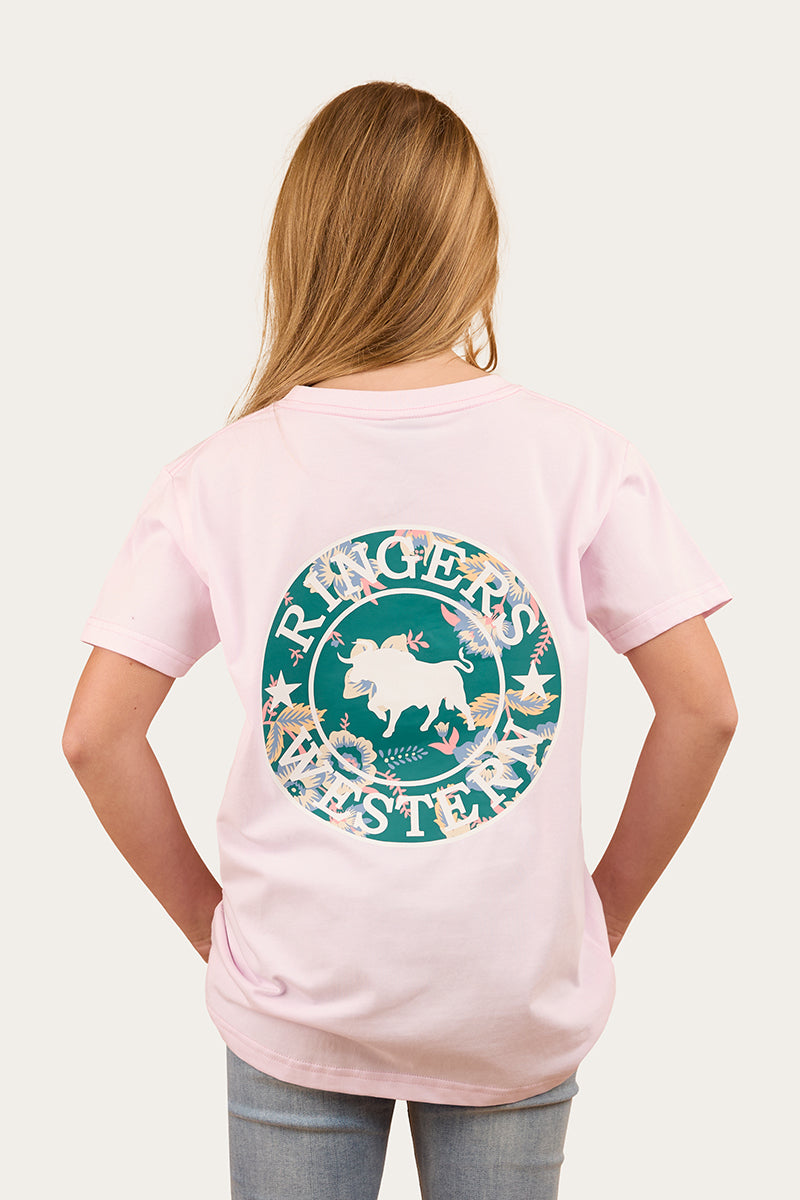 Signature Bull Kids Classic T-Shirt - Barley Pink / Floral