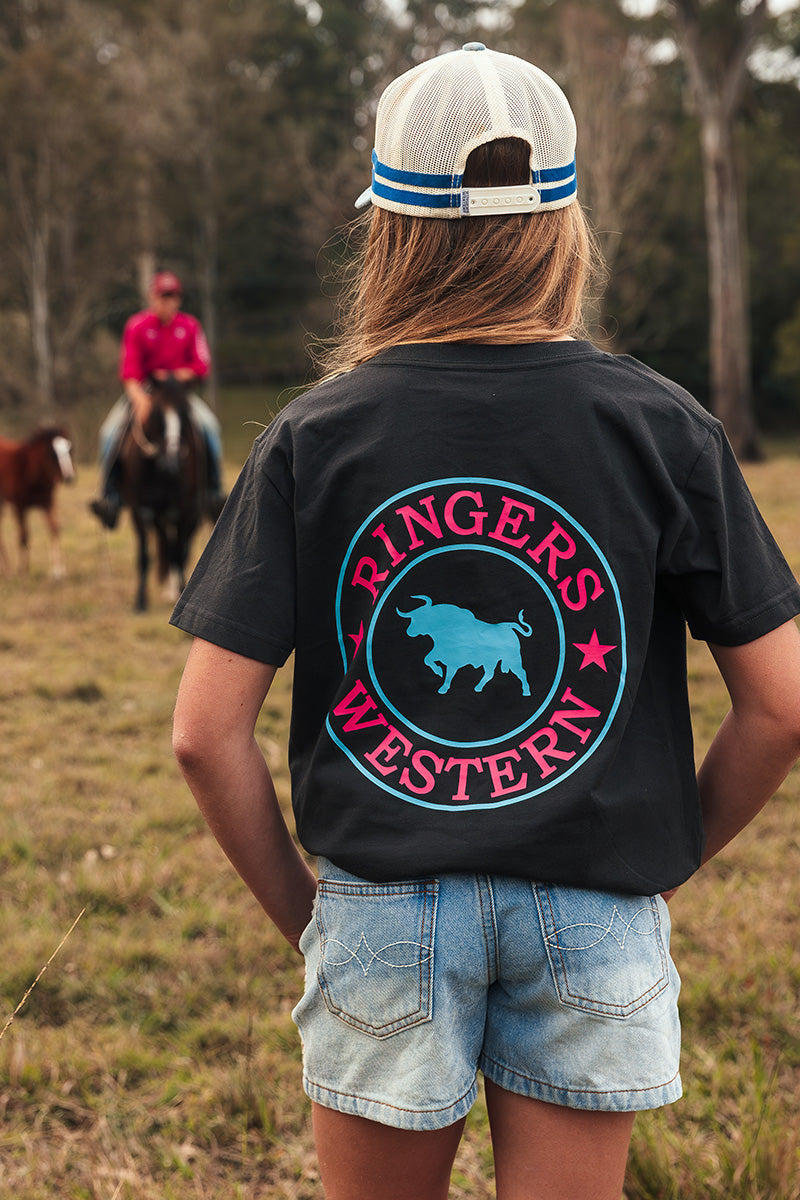 Signature Bull Kids Classic T-Shirt - Charcoal / Multi