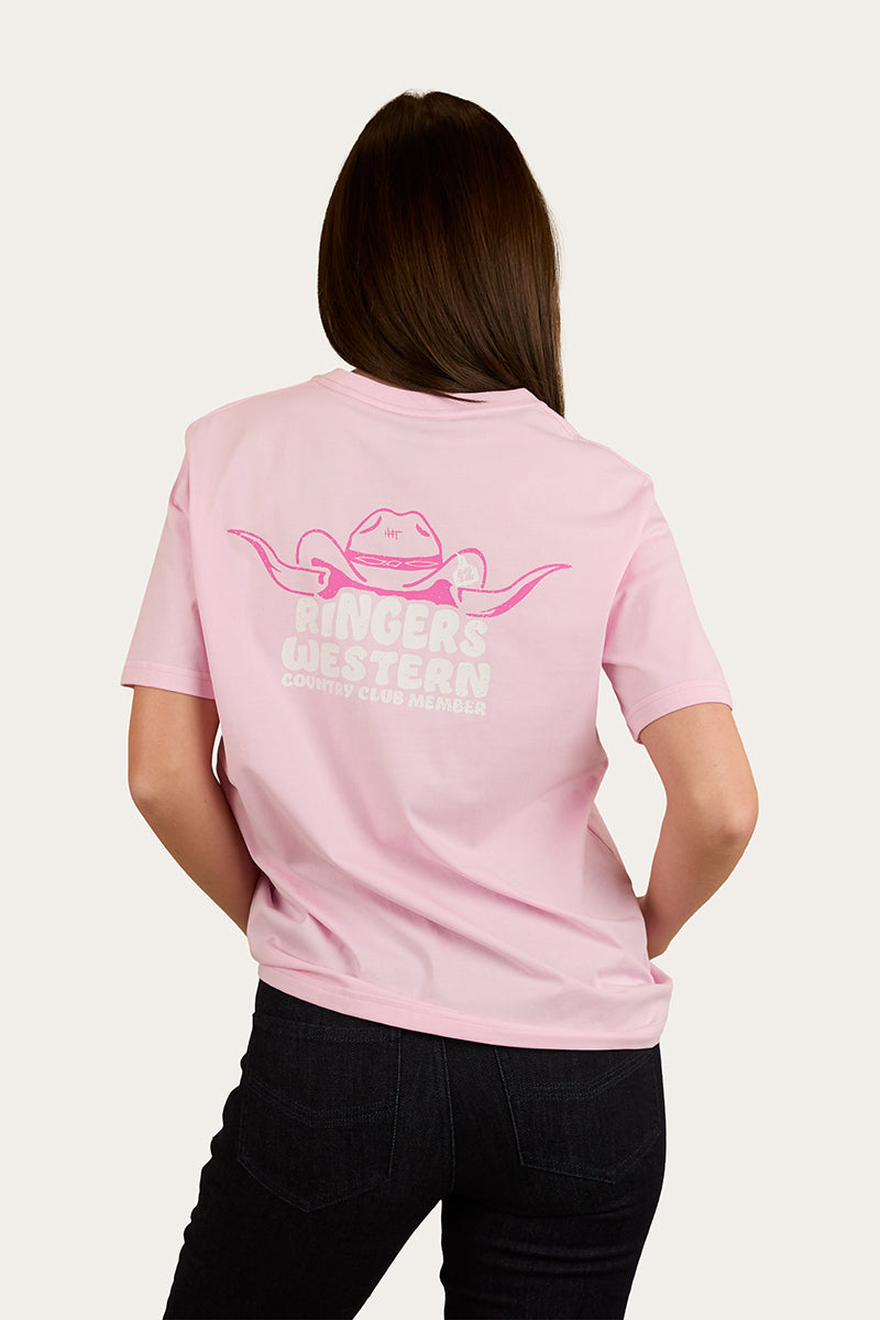 Country Club Womens Loose Fit T-Shirt - Ballet Pink