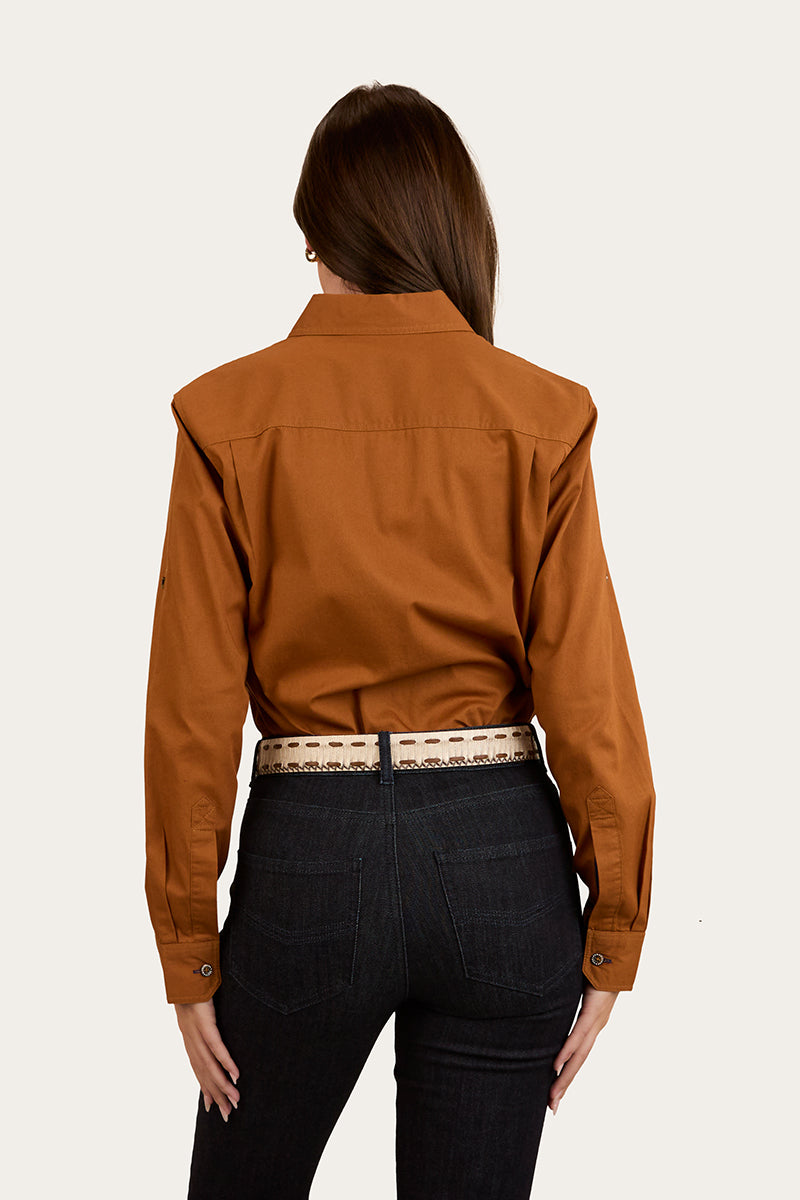 Pentecost River Womens Full Button Work Shirt - Tobacco