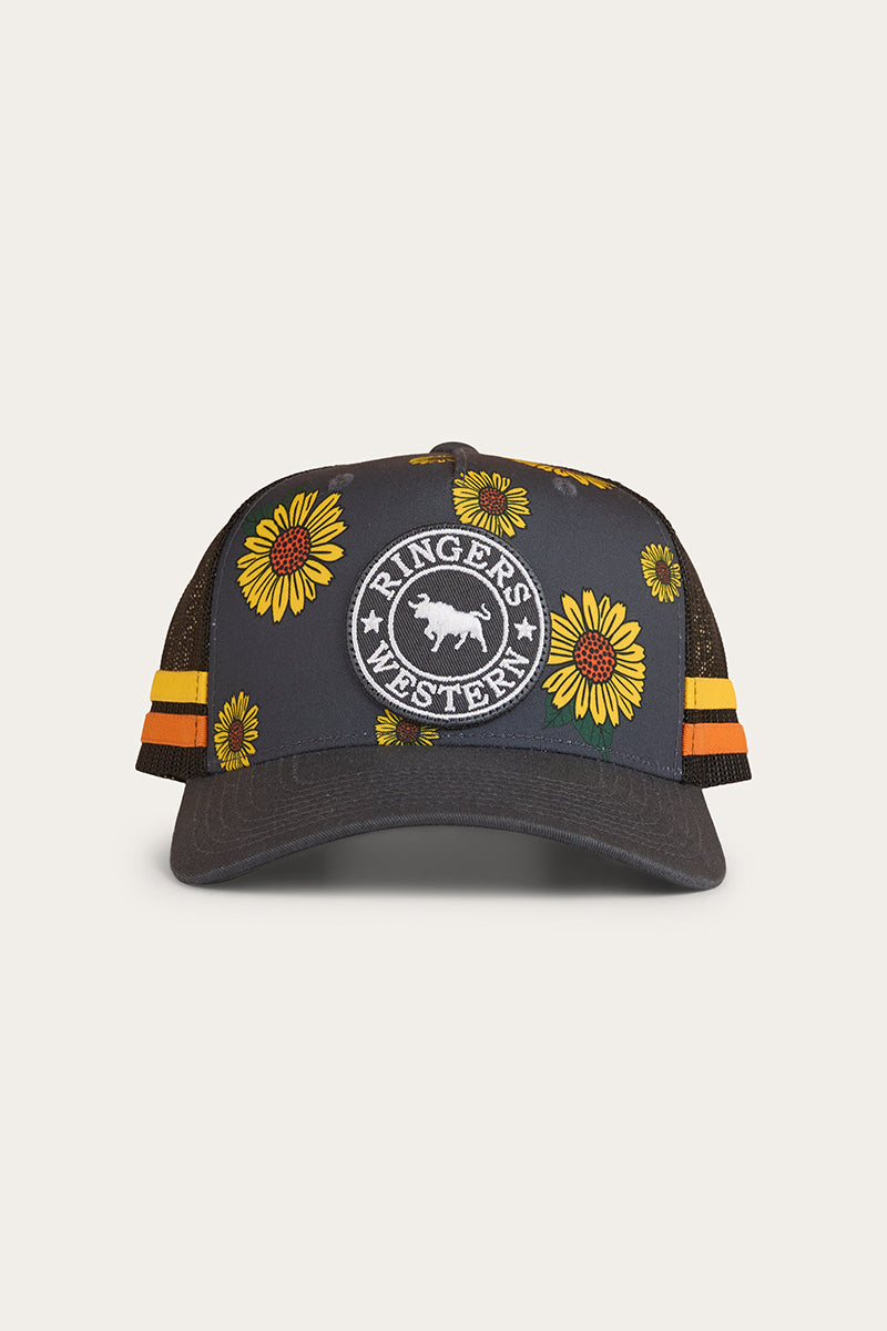Sunflowers Kids Trucker Cap - Black / Multi