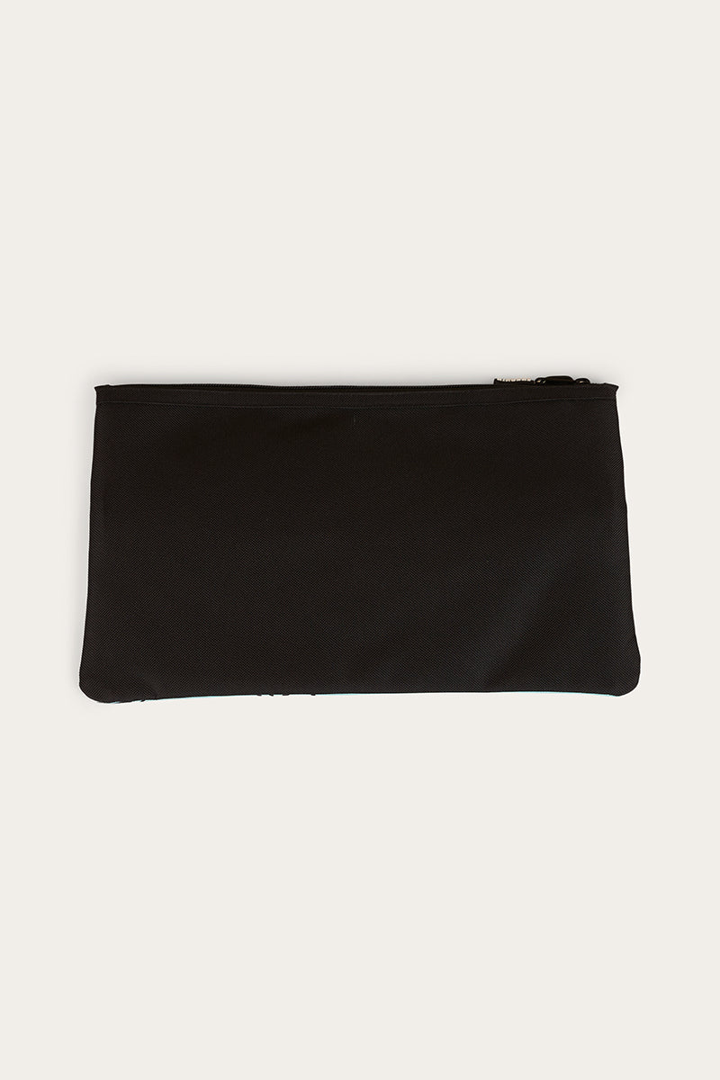 Spencer Pencil Case - Black / Turquoise
