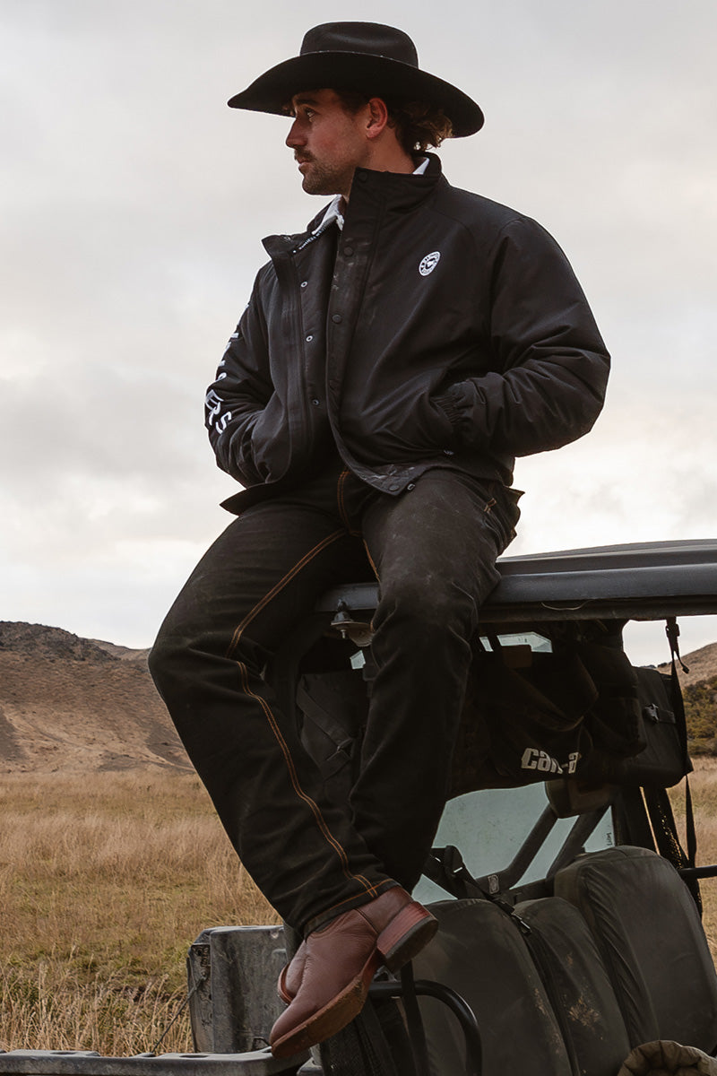 Kidman Mens Jacket - Black / White