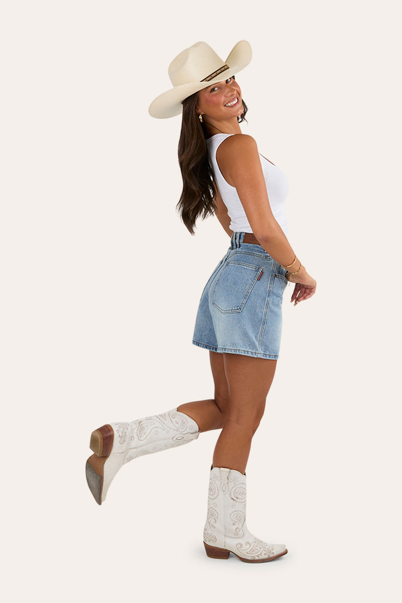 Saige Womens Denim Short - Light Wash Blue